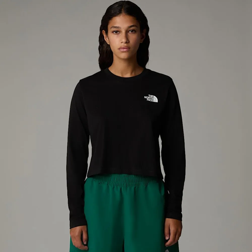 Camiseta Corta De Manga Larga Simple Dome Para Mujer-The North Face