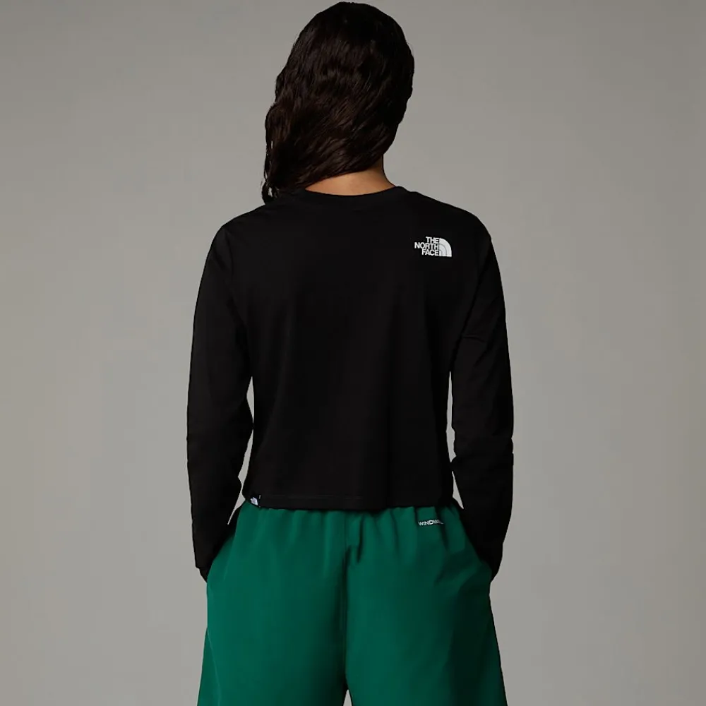 Camiseta Corta De Manga Larga Simple Dome Para Mujer-The North Face