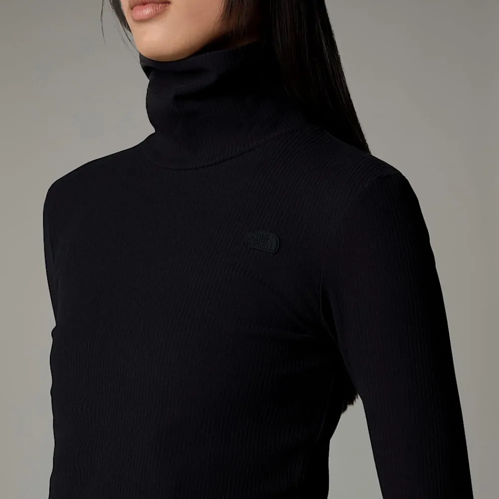 Camiseta De Manga Larga Con Cuello Alto Para Mujer-The North Face Best