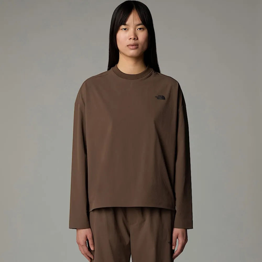 Camiseta De Tela De Manga Larga Para Mujer-The North Face