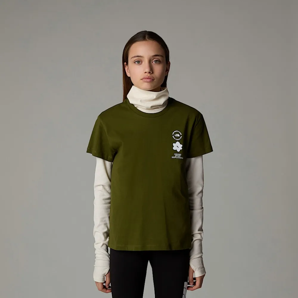 Camiseta Holgada Con Estampado Gráfico Flower Para Niña-The North Face Best