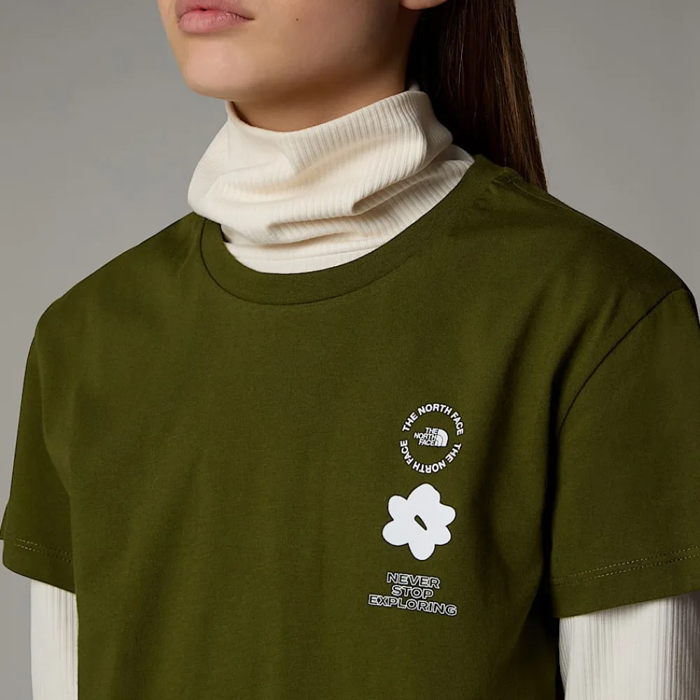 Camiseta Holgada Con Estampado Gráfico Flower Para Niña-The North Face Best