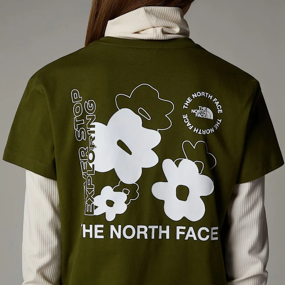 Camiseta Holgada Con Estampado Gráfico Flower Para Niña-The North Face Best