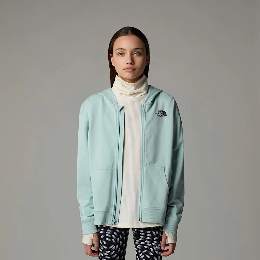 Sudadera Ligera Con Capucha Y Cremallera Integral Oversized Para Niña-The North Face New